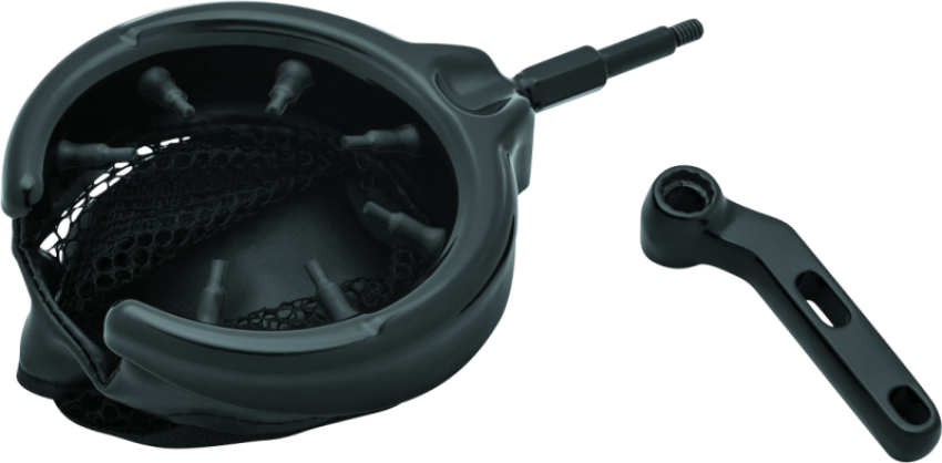 Kuryakyn 1738 Drink Holder With Basket Perch Mount Gloss Black