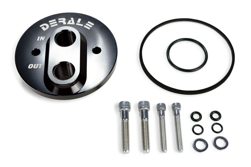 Derale 35760 GM V8 Bolt On Engine Oil Filter Adapter