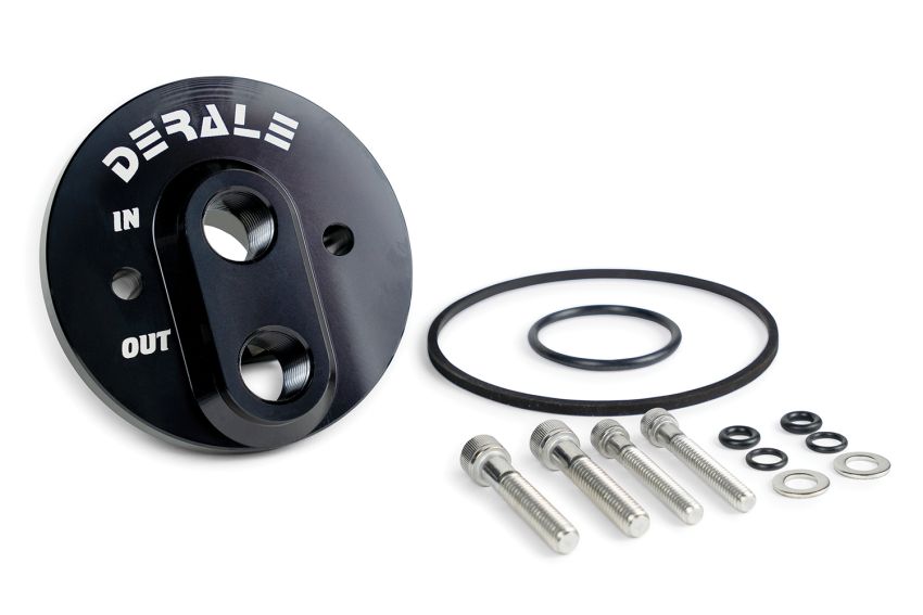 Derale 35760 GM V8 Bolt On Engine Oil Filter Adapter
