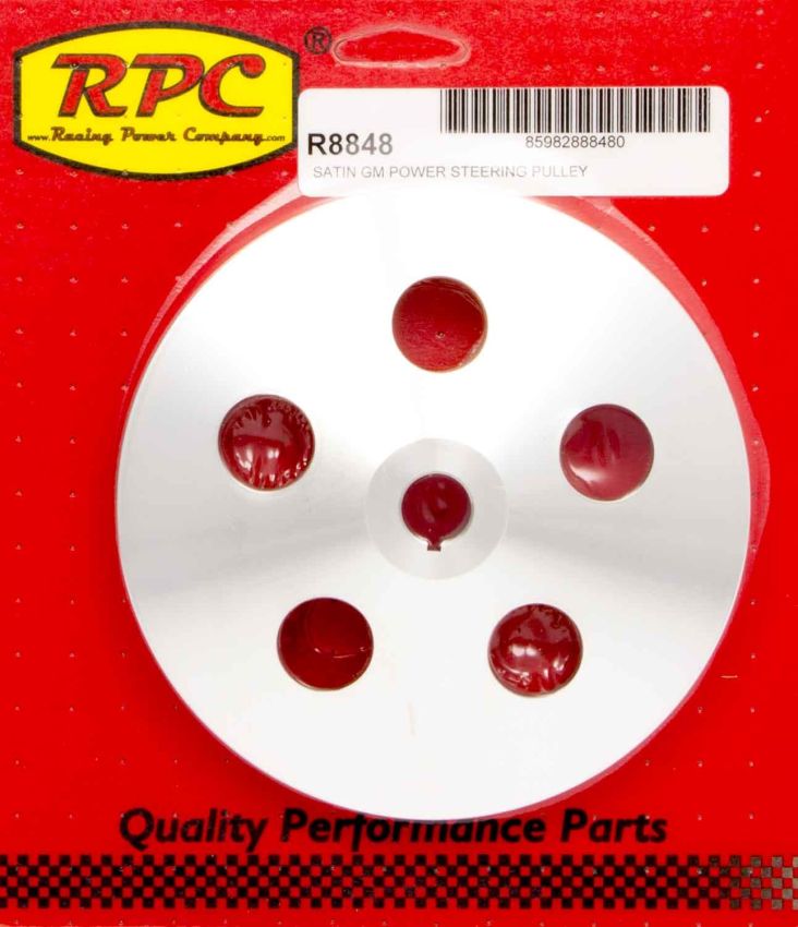 RACING POWER CO-PACKAGED RPCR8848 Pre 84 GM Power Steering Pulley Satin Alum