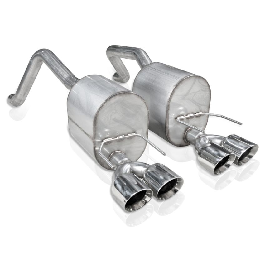 Stainless Works C609CBQUAD 2009-13 C6 Corvette Axleback 2-1/2in Dual Chambered Turbo Mufflers Quad 4in Tips