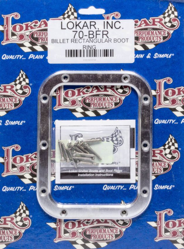 LOKAR LOK70-BFR Billet Rectangular Shift Boot Ring 6.75 In X 5.25