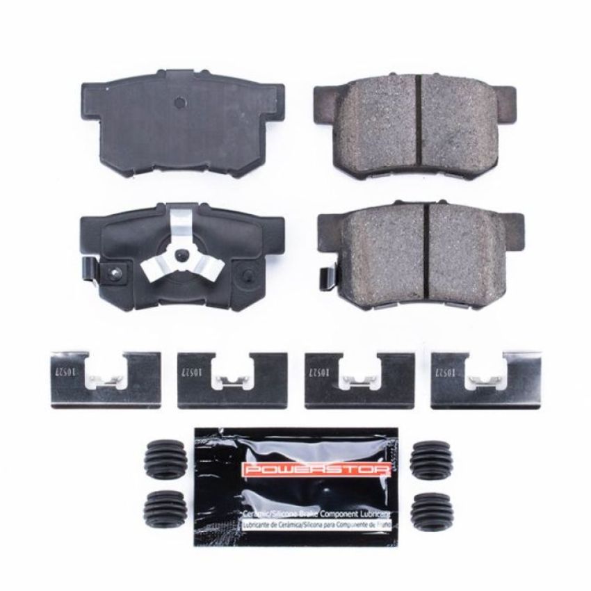 PowerStop Z23-1086 PowerStop - Z23 Daily Driver Carbon-Fiber Ceramic Brake Pads with Hardware Kit