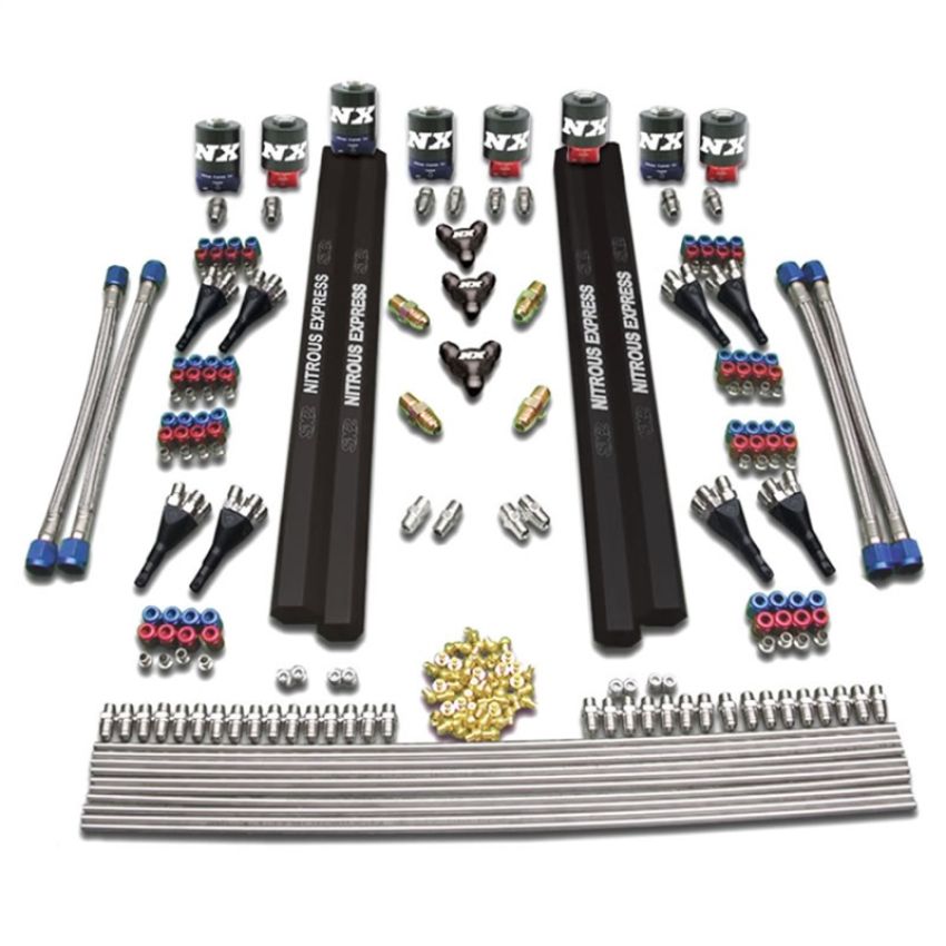 Nitrous Express 13387 8-CYL SX2 NOZZLE INTAKE PLUMBING KIT (INCL. ALL NECESSARY HARDWARE)