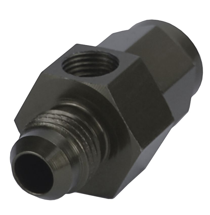 Derale 35920 Aluminum Swivel Fitting -6AN Male x -6AN Female w/ 1/8
