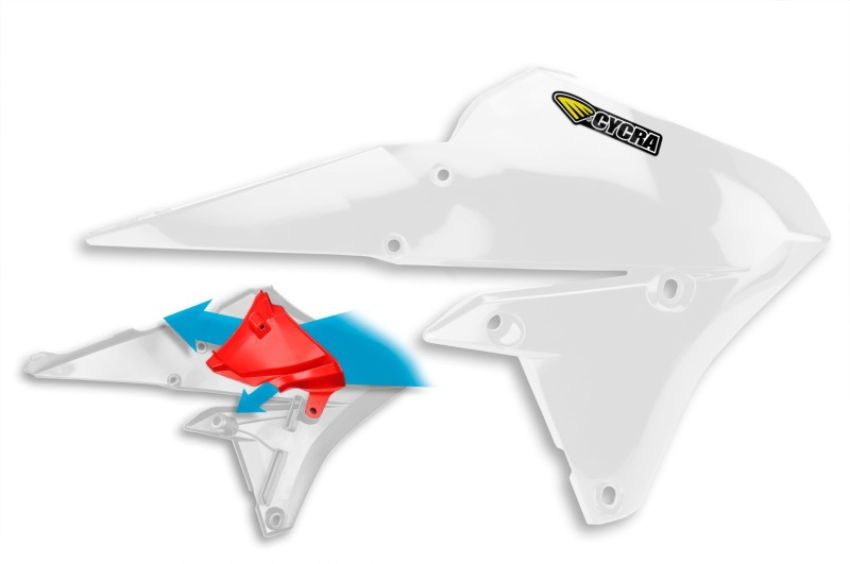 Cycra 1CYC-1779-42 15-19 Yamaha WR250F Powerflow Radiator Shrouds - White