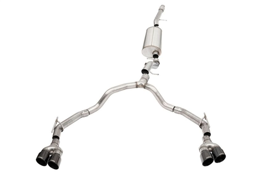 CORSA Performance 21130BLK Corsa 2021-2023 Suburban / Yukon XL 6.2L 4WD Dual Rear 3in to 2.75in Sport Cat-Back DW 4in BLK Tips