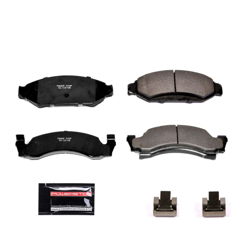 PowerStop Z23-375 PowerStop - Z23 Daily Driver Carbon-Fiber Ceramic Brake Pads with Hardware Kit