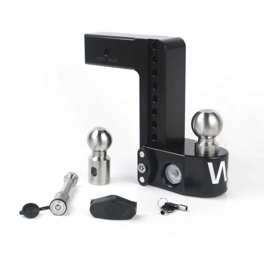 Weigh Safe WS8-2.5-KA-CER-BLA 8in Drop Hitch w/Built-in Scale & 2.5in Shank (8K/18.5K GTWR) w/WS05 - Black Cerakote