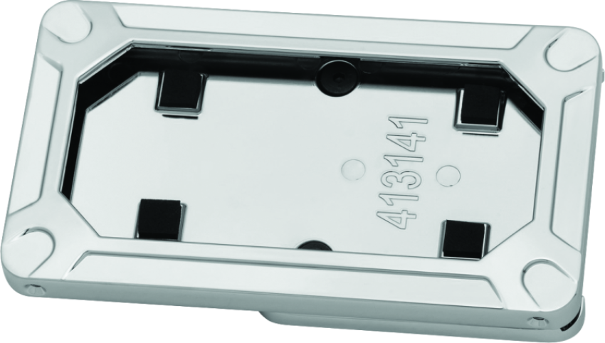 Kuryakyn 3141 Nova Side Mount License Plate Frame Gloss Chrome