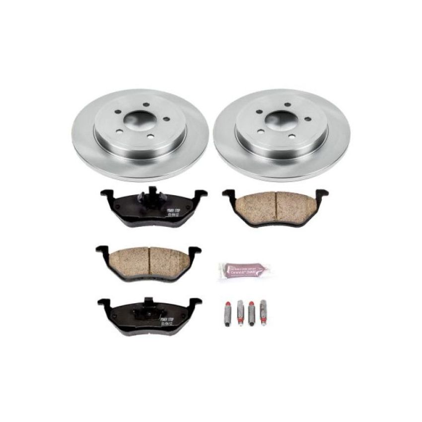 PowerStop KOE4585 OE Stock Replacement Low-Dust Ceramic Brake Pad and Rotor Kit