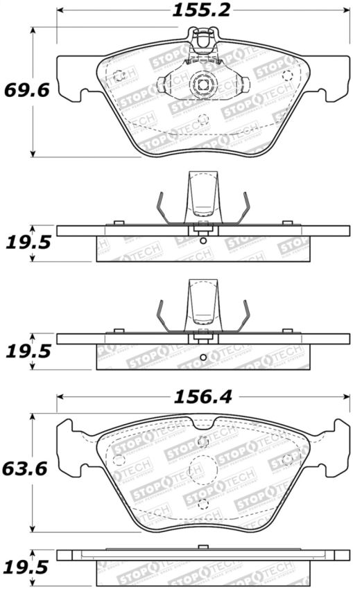 Stoptech 308.08531 Street Brake Pads