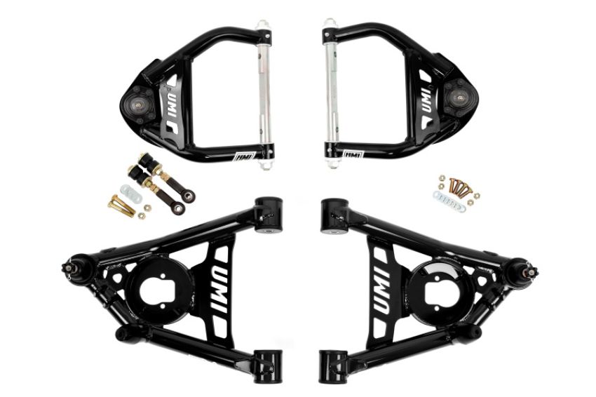 UMI Performance 403133-B 64-72 GM A-Body Tubular Upper & Lower Front A-Arm Kit - Black