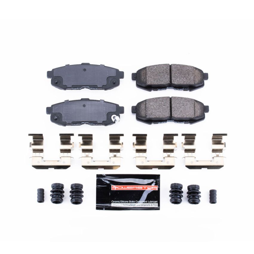 PowerStop Z23-1073 PowerStop - Z23 Daily Driver Carbon-Fiber Ceramic Brake Pads with Hardware Kit