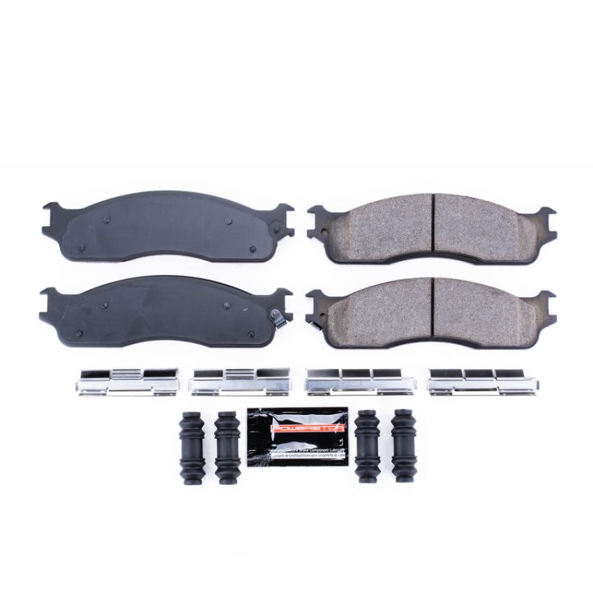 PowerStop Z23-965 PowerStop - Z23 Daily Driver Carbon-Fiber Ceramic Brake Pads with Hardware Kit