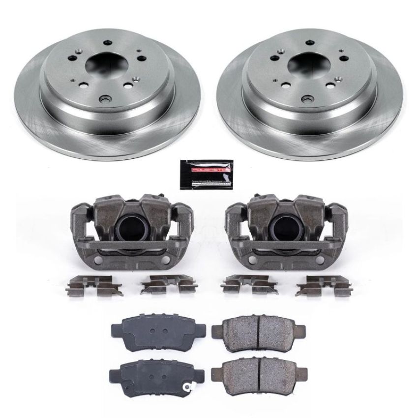 PowerStop KCOE4604 OE Stock Replacement Low-Dust Ceramic Brake Pad, Rotor and Caliper Kit