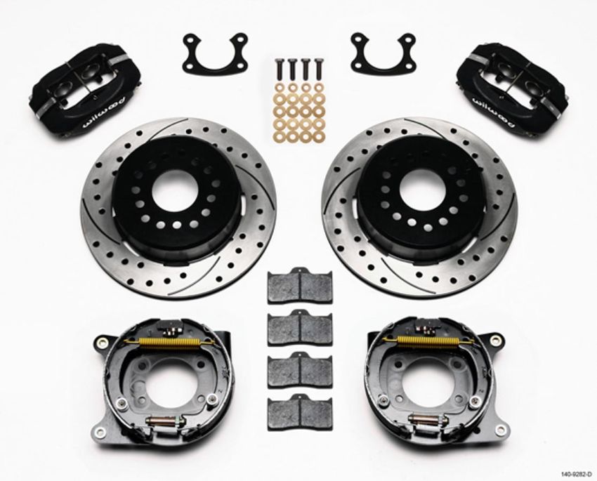 Wilwood 140-9282-D Forged Dynalite P/S Park Brake Kit Drilled Small Ford 2.50in Offset