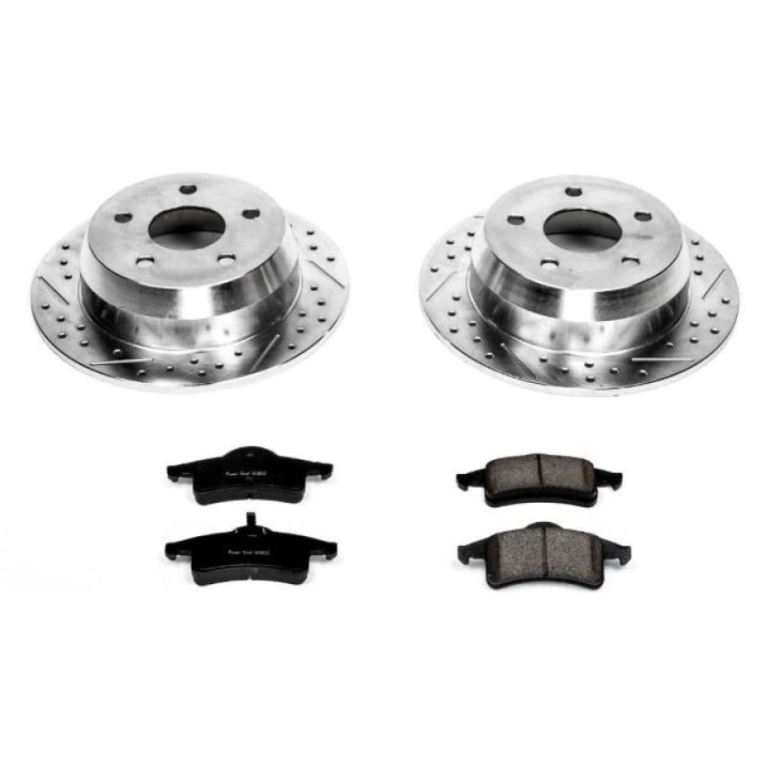 PowerStop K2151 Z23 Daily Driver Carbon-Fiber Ceramic Brake Pad and Drilled & Slotted Rotor Kit