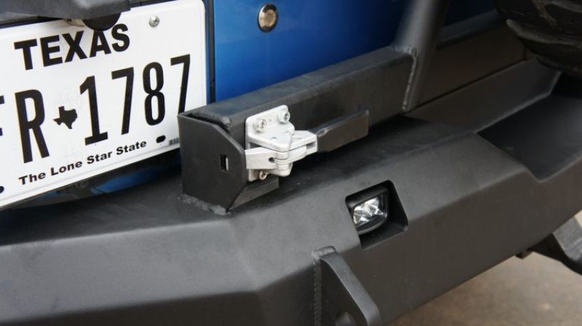 Road Armor 508R0B-TC 07-17 Jeep Wrangler JK Stealth Rear Non-Winch Bumper w/Tire Carrier - Tex Blk