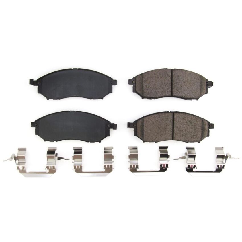 PowerStop 17-888B PowerStop - Z17 Low-Dust Ceramic Brake Pads with Hardware