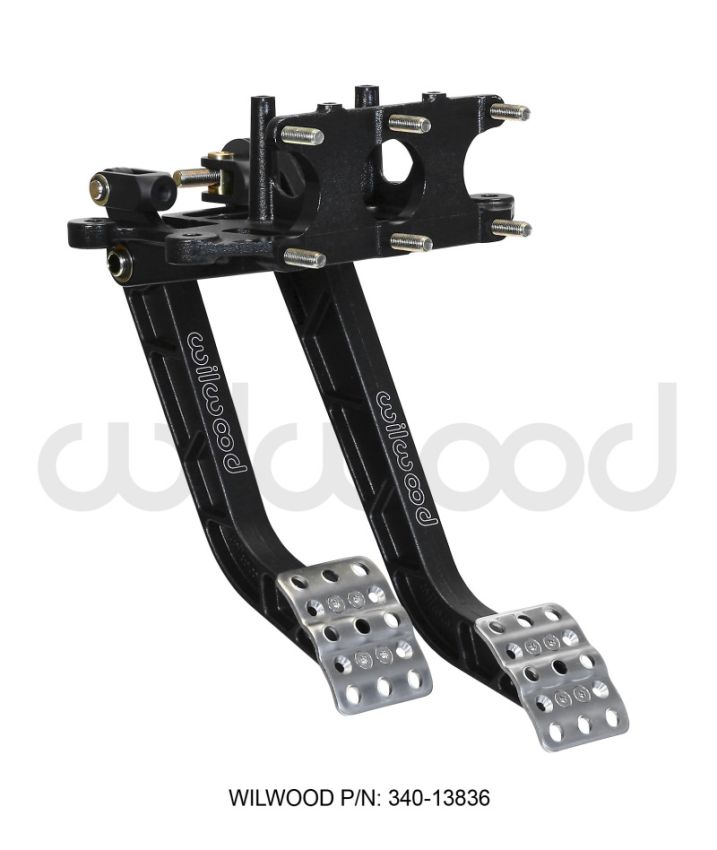 Wilwood 340-13836 Adjustable Dual Pedal - Brake / Clutch - Rev. Swing Mount -6.25:1 Brake 5.1:1 Clutch