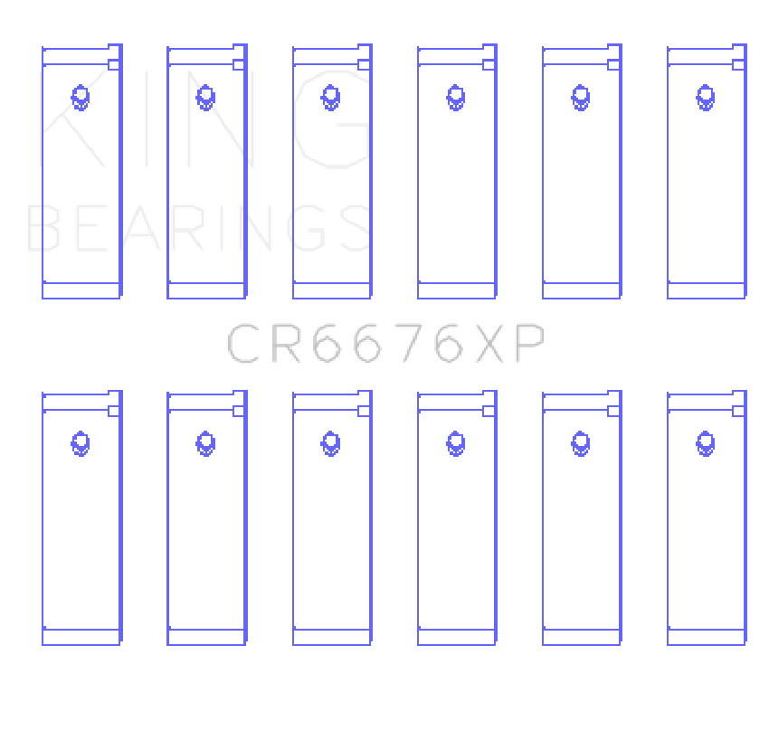 King Nissan VG30DE/VG30DETT/VG30E/VG30T (Size STD) Performance Rod Bearing Set