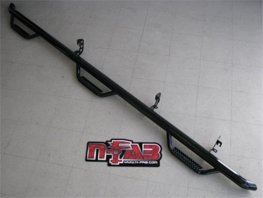 N-Fab F92103CC-6 Nerf Step 87-97 Ford F-250/350 Crew Cab 6.75ft Bed - Gloss Black - Bed Access - 3in