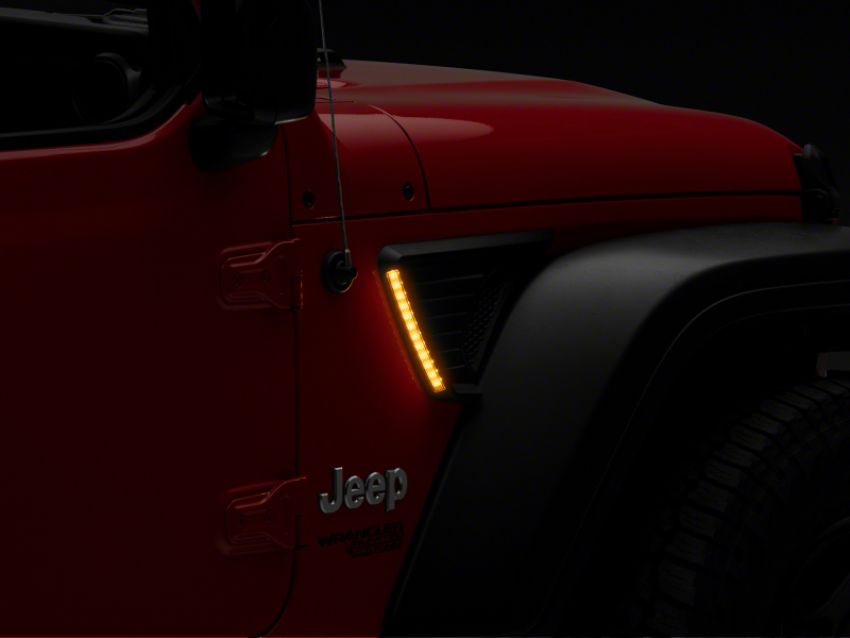 Raxiom J177414 18-23 Jeep Wrangler JL LED Fender Vent Lighting w/ DRL and Turn Signal