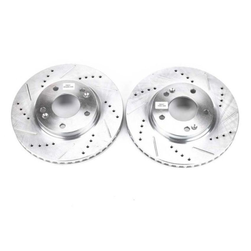 PowerStop JBR1136XPR PowerStop Evolution Performance Drilled, Slotted & Plated Brake Rotor Pair