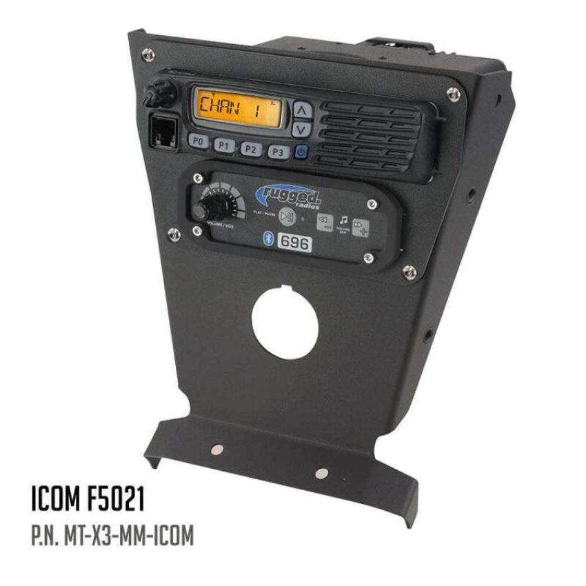 Rugged Radios MT-X3-MM-KEN Can-Am X3 Multi Mount Kit for Rugged UTV Intercoms and Radios Kenwood TK7360
