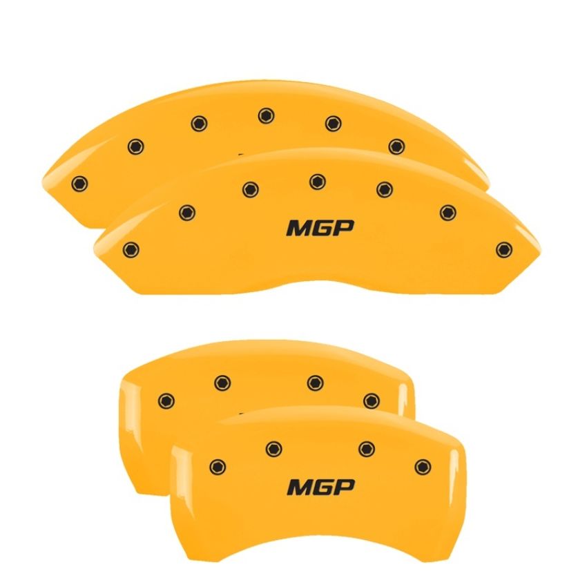 MGP 17092SMGPYL 4 Caliper Covers Engraved Front & Rear  Yellow finish black ch