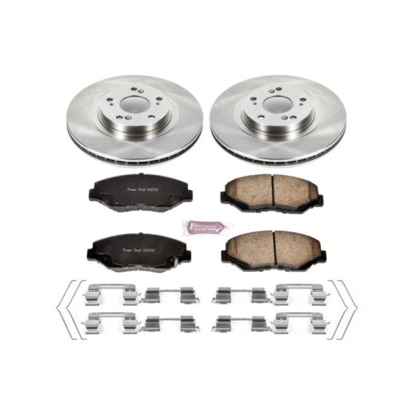 PowerStop KOE3055 OE Stock Replacement Low-Dust Ceramic Brake Pad and Rotor Kit