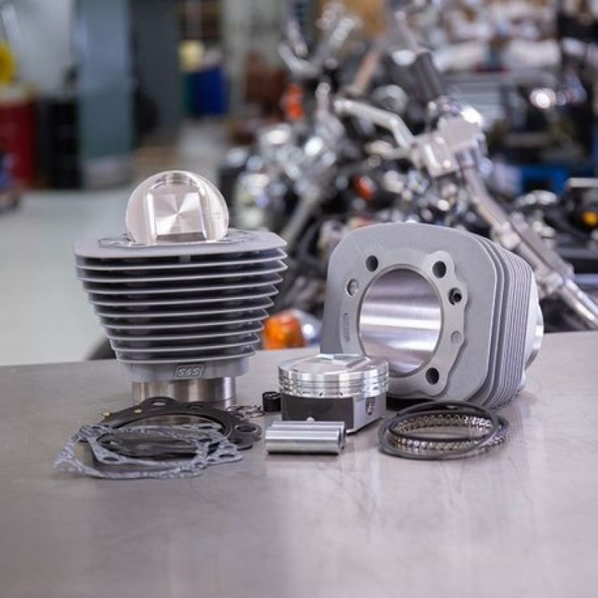 S&S Cycle 910-0690 86-21 Sportster Models High Compression 1250cc Conversion Kit - Silver