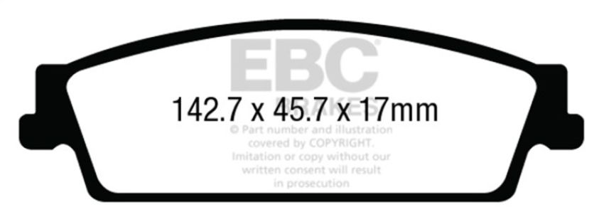 EBC Brakes DP63022 6000 Series Greenstuff Truck/SUV Brakes Disc Pads