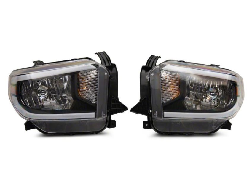 Raxiom TU16009 14-21 Toyota Tundra Axial Series Headlights w/ SEQL LED Bar- Blk Housing (Clear Lens)