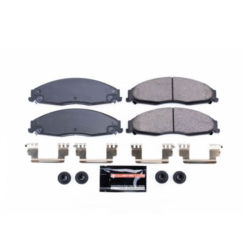 PowerStop Z23-1110 PowerStop - Z23 Daily Driver Carbon-Fiber Ceramic Brake Pads with Hardware Kit