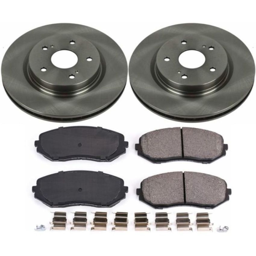 PowerStop KOE5886 OE Stock Replacement Low-Dust Ceramic Brake Pad and Rotor Kit