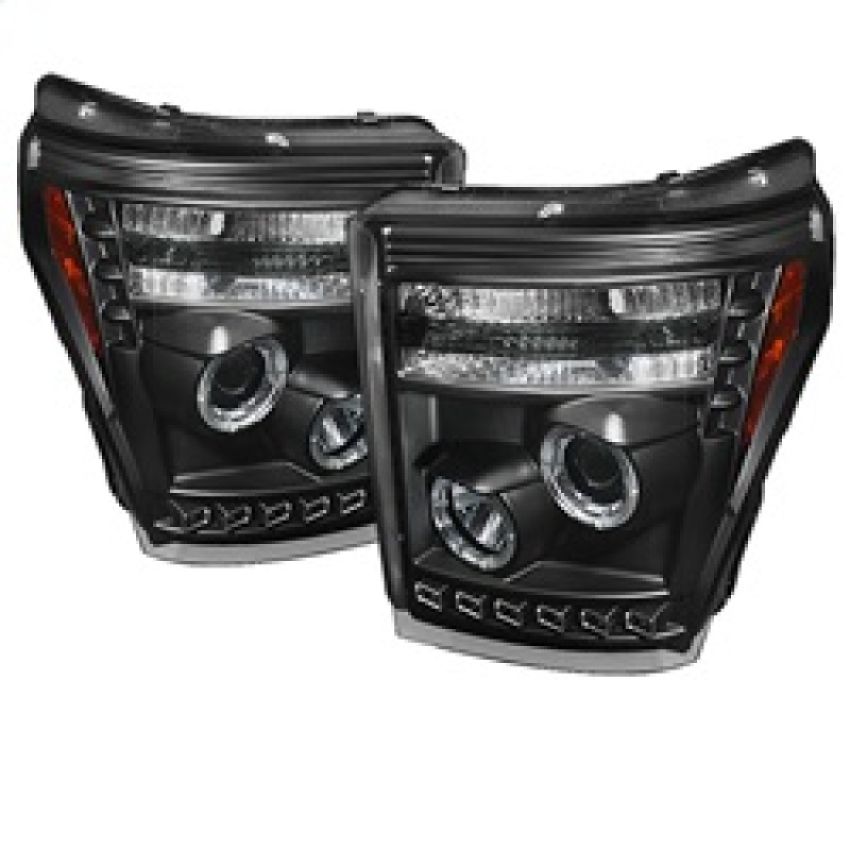 SPYDER 5071729 Projector Headlights - CCFL Halo - DRL - Black