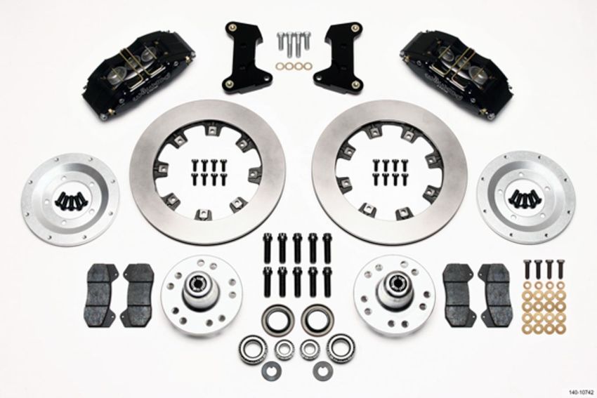 Wilwood 140-10742 Dynapro 6 Front Hub Kit 12.19in 74-80 Pinto/Mustang II Disc Spindle only