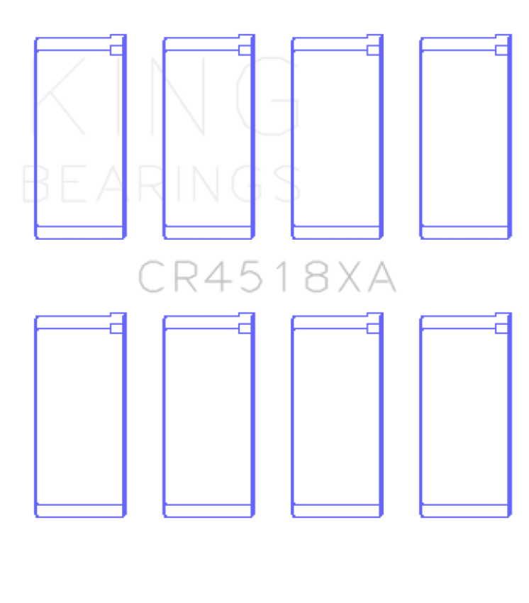 King Engine Bearings CR4518XA0.25 Hyundai/Kia D4Cb (Size +0.25mm) Connecting Rod Bearing Set