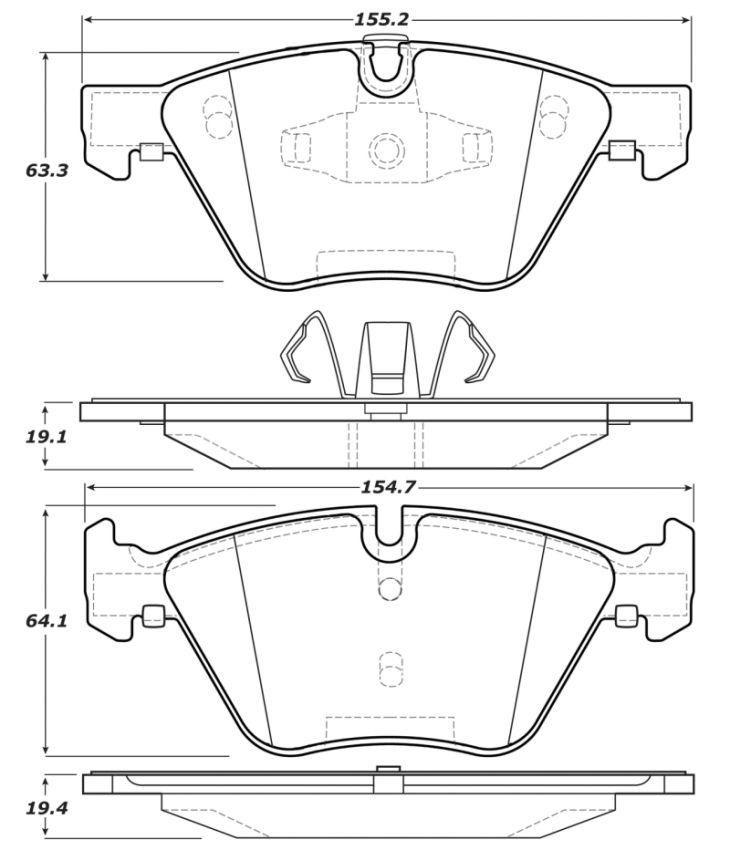 Stoptech 308.10611 Street Touring Brake Pads