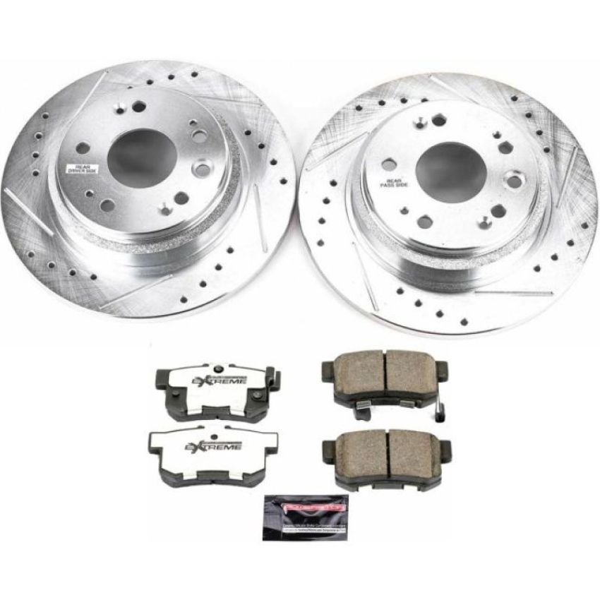 PowerStop K4989-26 Z26 Street Performance Ceramic Brake Pad and Drilled & Slotted Rotor Kit