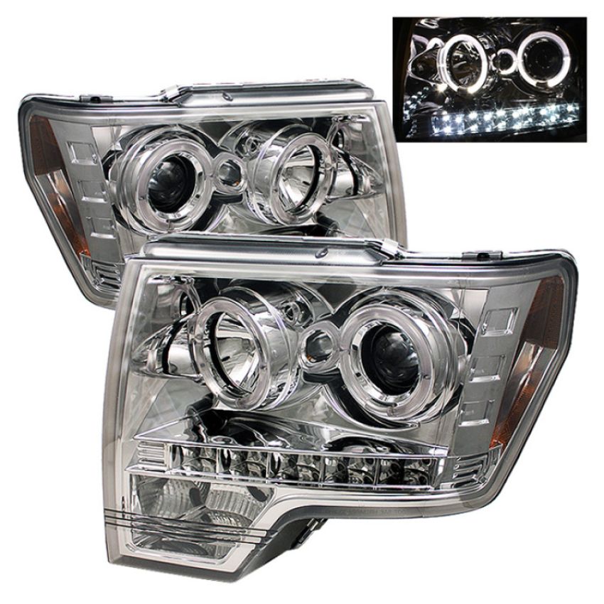 SPYDER 5010247 Projector Headlights - LED Halo - Chrome