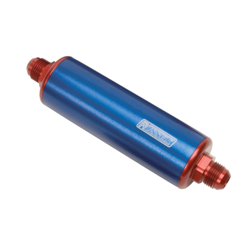 Russell 649190 Performance Red/Blue Anodized Aluminum (8-1/4in Length -8 to -10 male inlet/outlet)