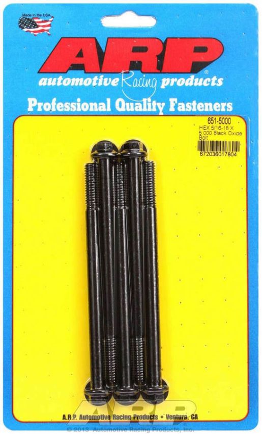 ARP ARP651-5000 Bolt Kit - 6pt. (5) 5/16-18 x 5.000