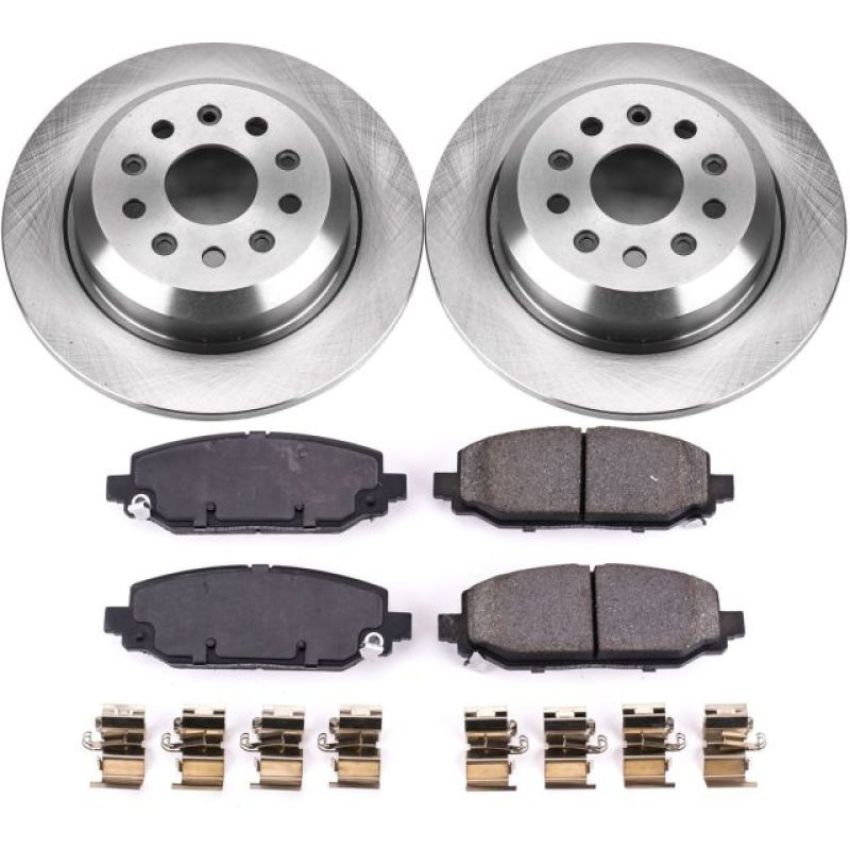 PowerStop KOE7942 OE Stock Replacement Low-Dust Ceramic Brake Pad and Rotor Kit