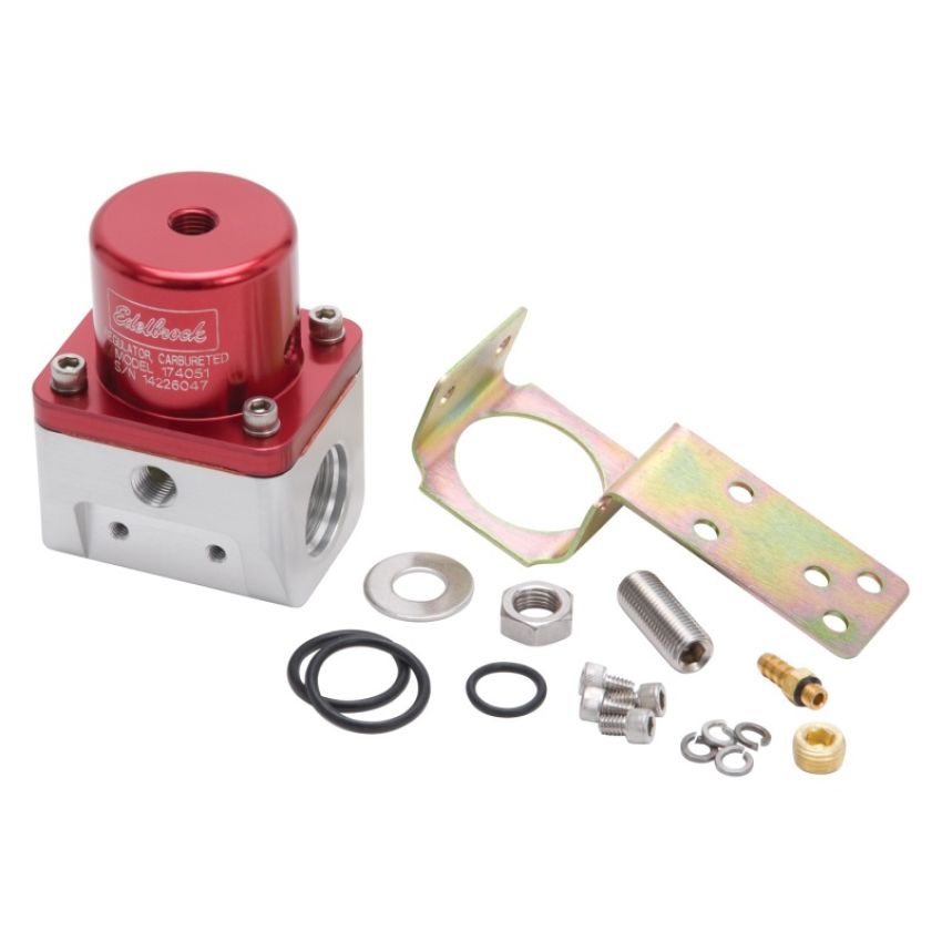 EDELBROCK EDE174051 Fuel Pressure Regulator Bypass Style 180GPH Red