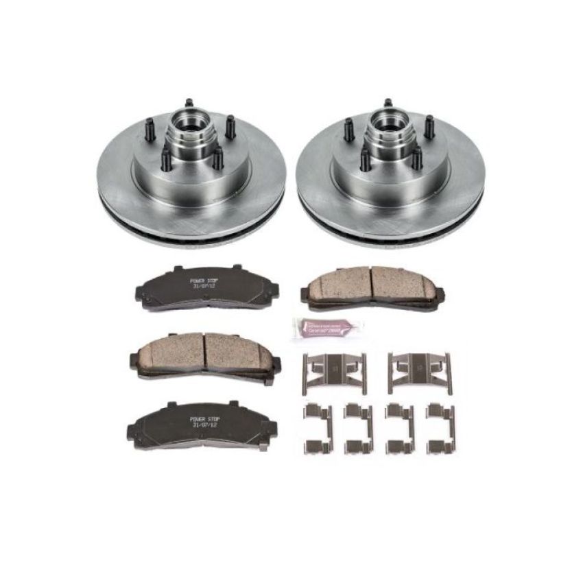 PowerStop KOE5083 OE Stock Replacement Low-Dust Ceramic Brake Pad and Rotor Kit