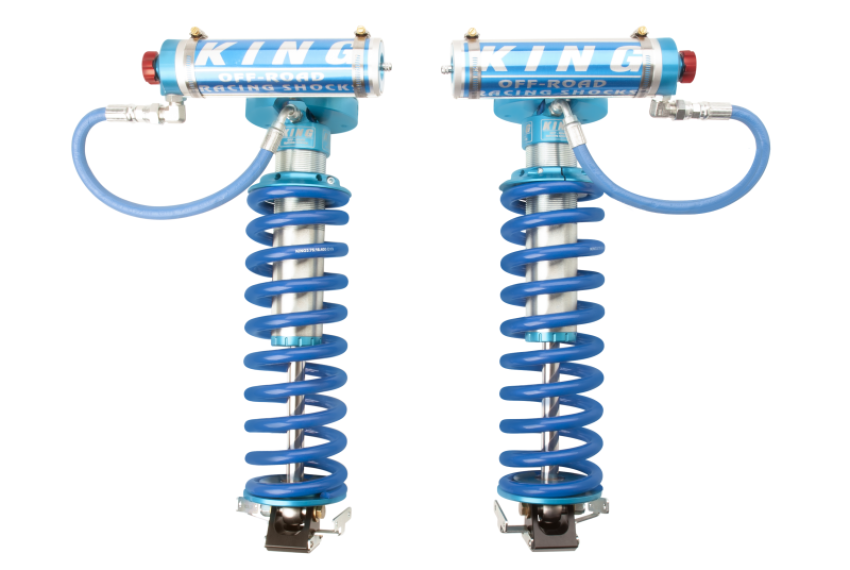 King Shocks 2005+ Ford F-250 4WD Front 2.5 Dia Remote Res Coilover Conversion w/Adjuster (Pair)
