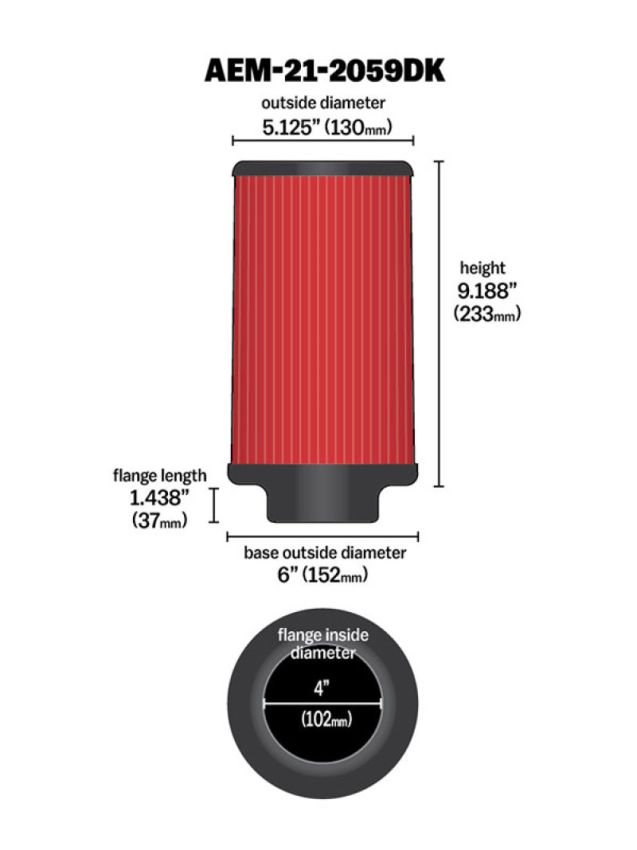 AEM 21-2059DK AEM DryFlow Air Filter